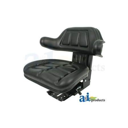 A & I Products Seat w/ Wrap Around Back w/Arms, Black Vinyl, 265 lb / 120 kg Weight Limit 0" x0" x0" A-W333BL